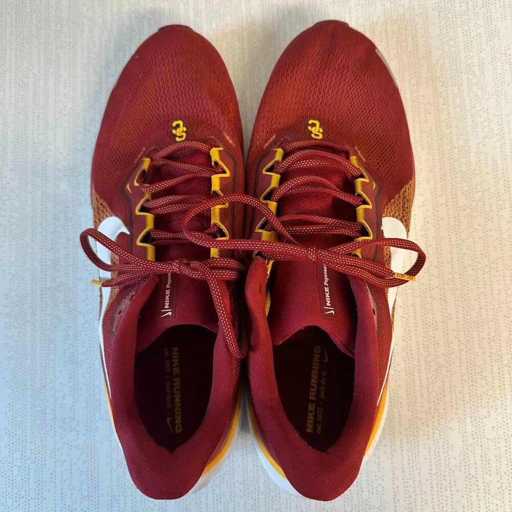 Nike Cardinal USC Trojans Zoom Pegasus 41 Running Shoes Men's Size 15